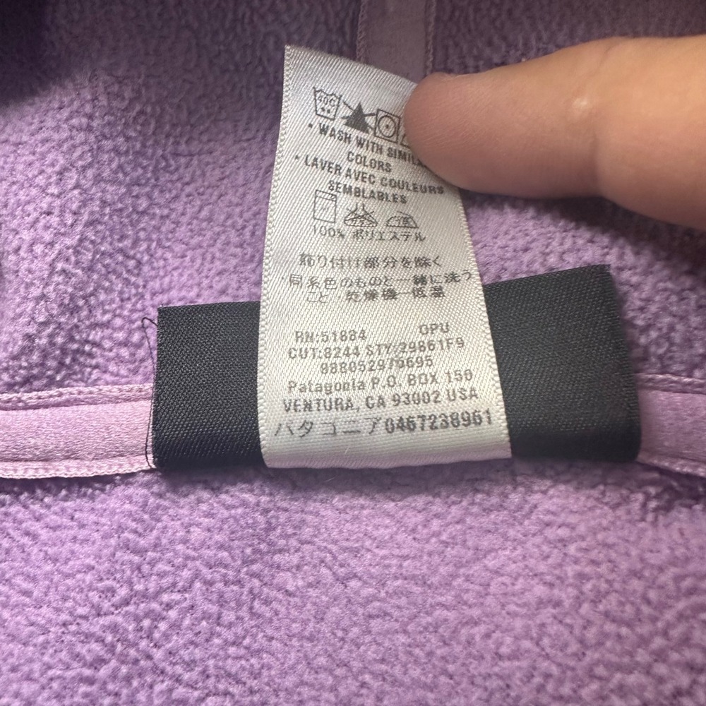 Patagonia Slopestyle Hoodie Womens Small Purple Plaid Jacket SoftShell 29861F9 - Picture 6 of 10